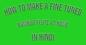 How To Make A Fine Tuned Bamboo Flute At Home In Hindi